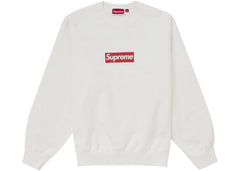 Supreme Washed Box Logo Crewneck White