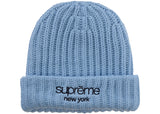 Supreme Classic Logo Chunky Ribbed Beanie (FW26) Light Blue