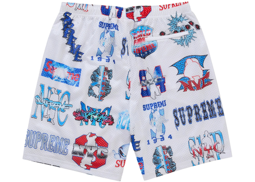 Supreme Flash Mesh Short White