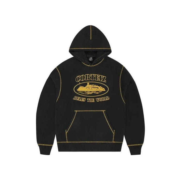 Corteiz Alcatraz Contrast Hoodie Black/Yellow