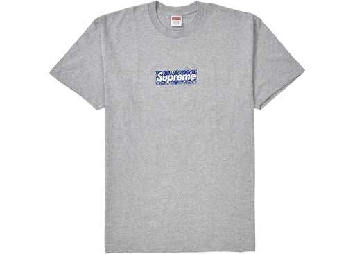 Supreme Bandana Box Logo Tee Heather Grey