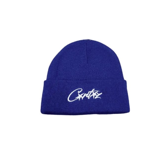 Corteiz Allstarz Folded Beanie Blue