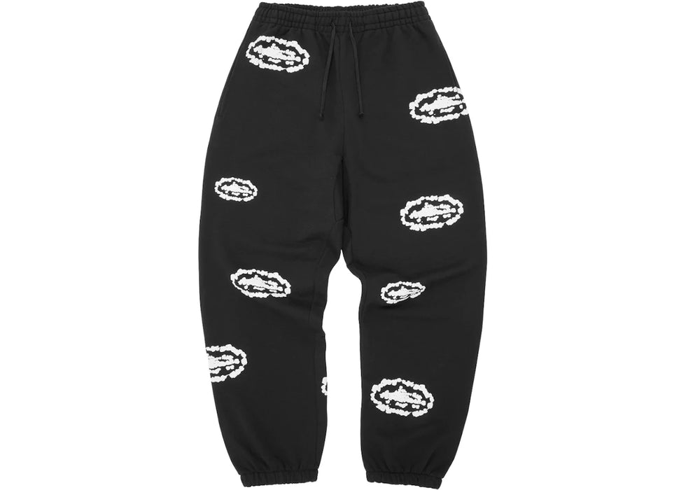 Corteiz x Denim Tears Island Wreath Sweatpant Black
