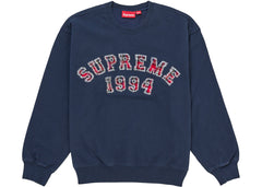 Supreme Plaid Arc Crewneck Navy