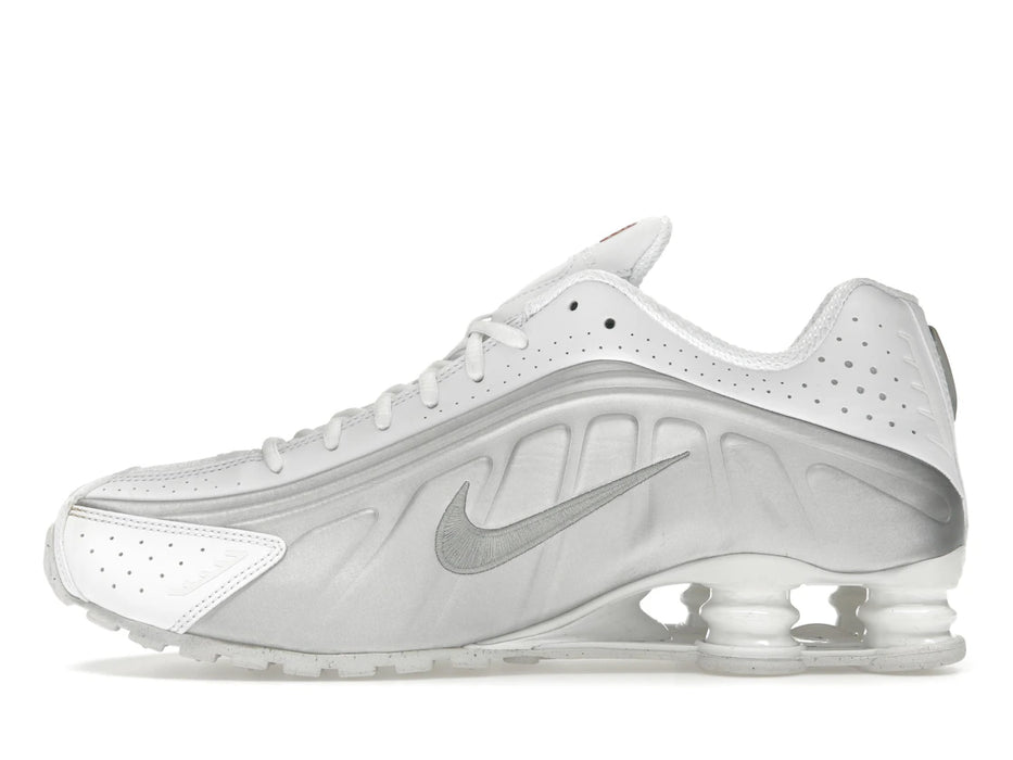 Nike Shox R4 White Bright Crimson Metallic Silver