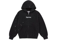 Supreme MM6 Maison Margiela Box Logo Zip Up Hooded Sweatshirt Black