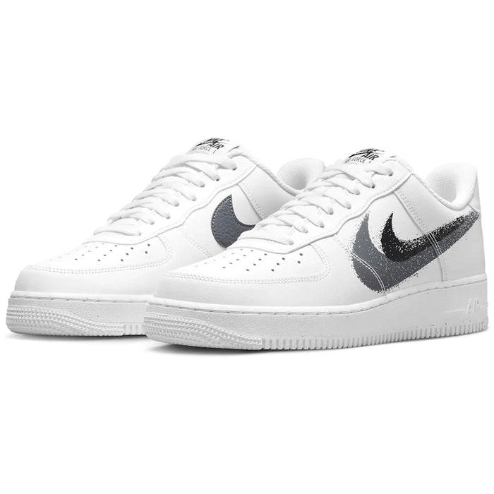 Nike Air Force 1 Low '07 Spray Paint Swoosh White Black Grey