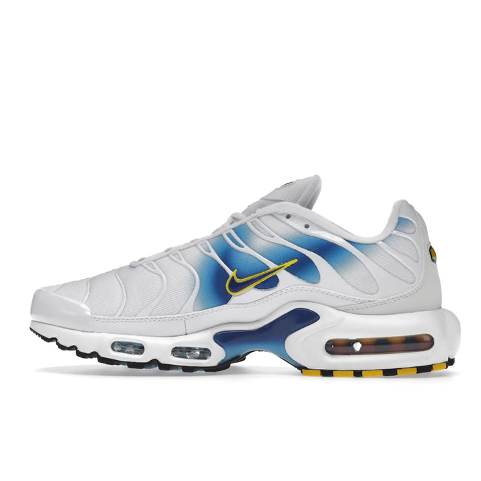 Nike Air Max Plus Spray Paint Swoosh White Blue